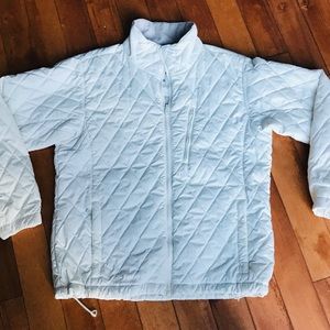 Columbia White Down Fill Zip Up Jacket